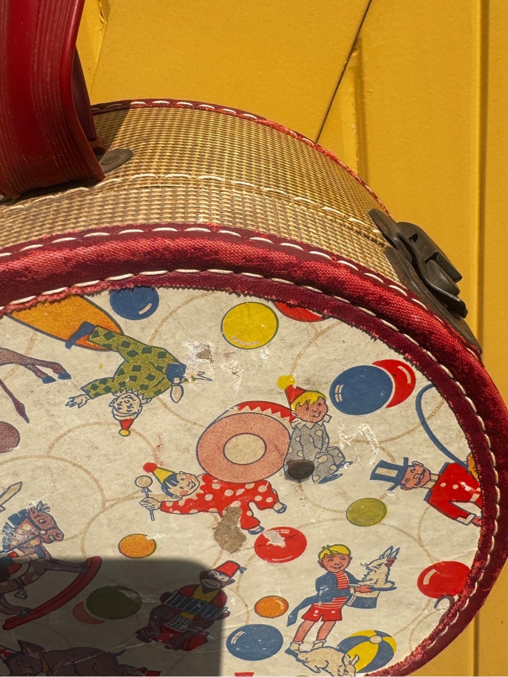 50s Vintage Small Hard Case Circus Luggage Clowns - Picture 10 of 12